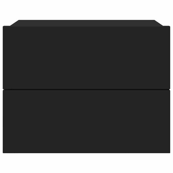 vidaXL Noptiere, 2 buc., negru, 40x30x30 cm, lemn prelucrat