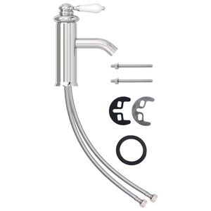 vidaXL Robinet chiuvetă de baie, finisaj cromat, 130x180 mm