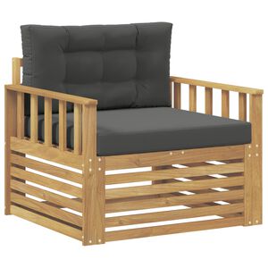 vidaXL Canapea de exterior Poliester Alb