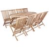 vidaXL Set de Mobilier pentru Grădină 9 buc. natural Lemn solid de tec