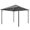 vidaXL Pavilion cu acoperiș, antracit, 3 x 3 m, aluminiu