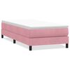 vidaXL Pat cu arcuri fără saltea roz 80x210 cm catifea