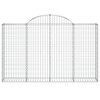 vidaXL Coșuri gabion arcuite 40 buc, 200x30x120/140cm, fier galvanizat