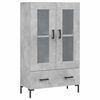 vidaXL Dulap &icirc;nalt, gri beton, 69,5x31x115 cm, lemn prelucrat