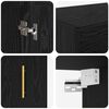 vidaXL Cabinet suspendat 2 pcs Stejar Negru 69,5 x 34 x 90 cm