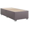vidaXL Pat box spring cu saltea, gri, 90x190 cm, piele ecologică