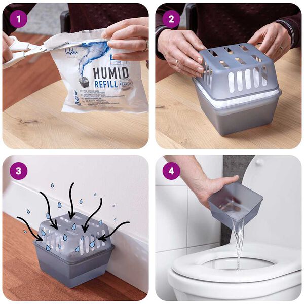 Lafita Absorbante de umiditate cu saci de reumplere 4 buc 450 g