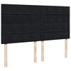 vidaXL Pat box spring cu saltea, negru, 180x200 cm, catifea