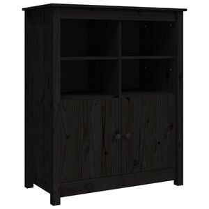 vidaXL Servantă, negru, 83x41,5x100 cm, lemn masiv de pin