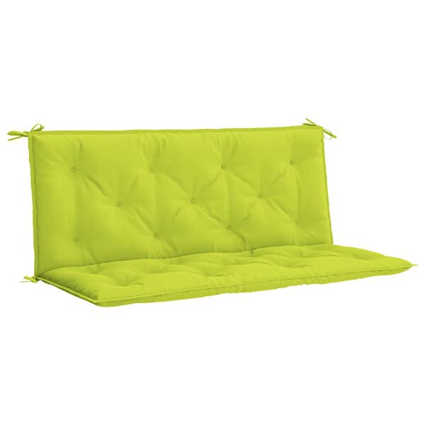 vidaXL Pernă bancă grădină, verde aprins 120x(50+50)x7cm textil oxford