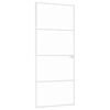 vidaXL Ușă de interior alb 83x201,5 cm sticlă securiz. / aluminiu slim
