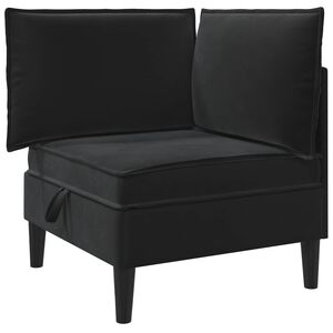 vidaXL Sofa cu Depozitare Negru Catifea