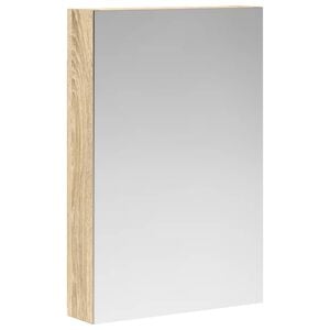 vidaXL Dulap cu oglindă pentru baie Stejar Sonoma 40 x 10,5 x 60,5 cm