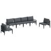 vidaXL Set de canapele pentru grădină 6 buc. Negru Oțel