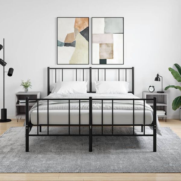 vidaXL Noptiere, 2 buc., gri sonoma, 40x30x50 cm, lemn compozit