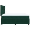 vidaXL Pat box spring cu saltea, verde &icirc;nchis, 160x200 cm, catifea