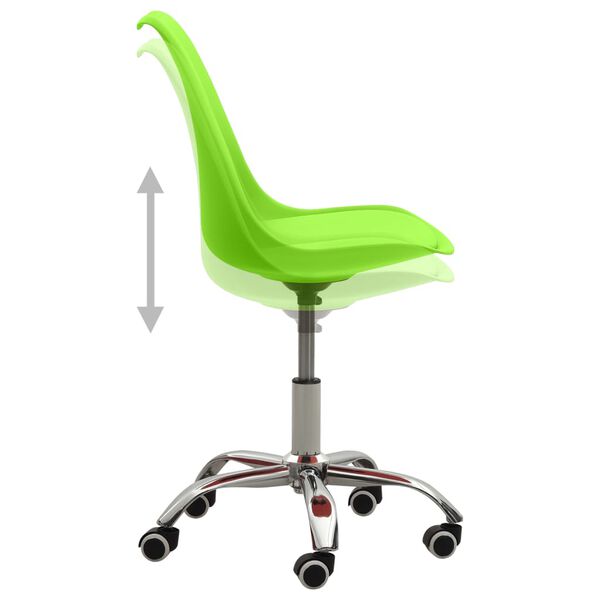 vidaXL Scaune de bucătărie, 6 buc., verde, piele ecologică