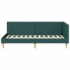 vidaXL Cadru de pat colțar cu headboard Verde &icirc;nchis 80 cm x 200 cm
