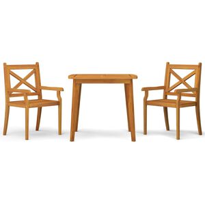 vidaXL Set mobilier de grădină, 3 piese, lemn masiv de acacia