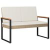 vidaXL Bancă de exterior Bej și alb crem 107 x 61 x 80 cm poliratan