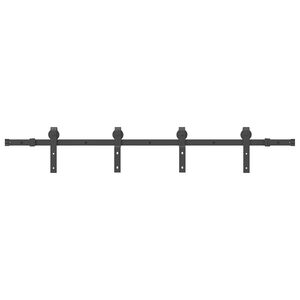 vidaXL Set feronerie pentru ușă glisantă, negru, 183 cm, oțel