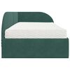 vidaXL Cadru de pat colțar cu saltea cu headboard 2 pcs Verde Catifea