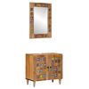 vidaXL Set de mobilier pentru baie 2 buc. natural Lemn de mango solid