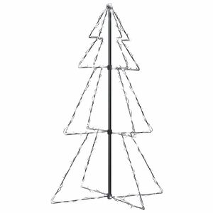 vidaXL Brad Crăciun conic, 78x120 cm, 160 LED-uri, interior & exterior