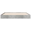vidaXL Cadru de pat, gri beton, 140x200 cm, lemn prelucrat