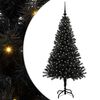 vidaXL Brad de Crăciun Negru 150 cm PVC