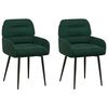 vidaXL Scaune de dining 2 buc. Catifea Verde &icirc;nchis 59 x 59,5 x 90 cm