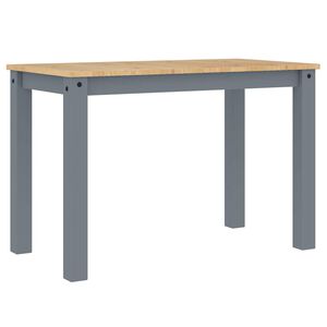 vidaXL Masă de sufragerie PANAMA, gri, 112x60x75 cm, lemn masiv pin