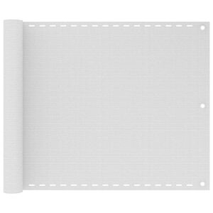 vidaXL Prelată pentru balcon din HDPE 75 x 400 cm, alb