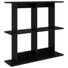 vidaXL Raft de perete Montare pe perete Stejar Negru 80 x 20 x 75 cm