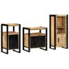 vidaXL Set de mobilier pentru baie cu sertar 3 pcs Lemn de mango solid