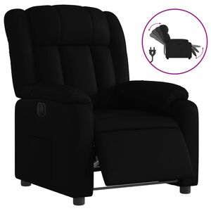 vidaXL Fotoliu rabatabil electric, negru, piele ecologică