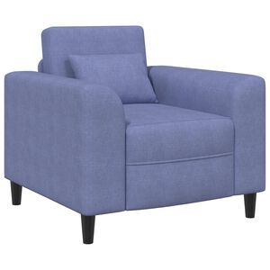 vidaXL Fotoliu Albastru Jeans Țesătură