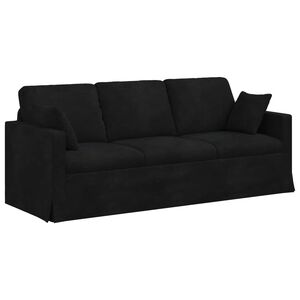 vidaXL Canapea Negru 198 x 78 x 80 cm Catifea