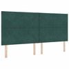 vidaXL Tăblie LED Verde &icirc;nchis 200 cm Catifea