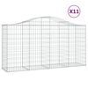 vidaXL Coșuri gabion arcuite 11 buc, 200x50x100/120cm, fier galvanizat