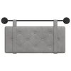 vidaXL Cap de pat suspendat Gri deschis 90 x 55 x 5 cm Catifea