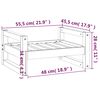 vidaXL Pat pentru câini, alb, 55,5x45,5x28 cm, lemn masiv de pin