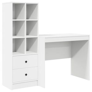vidaXL Birou Alb 135,5 x 50 x 127 cm 2 buc.
