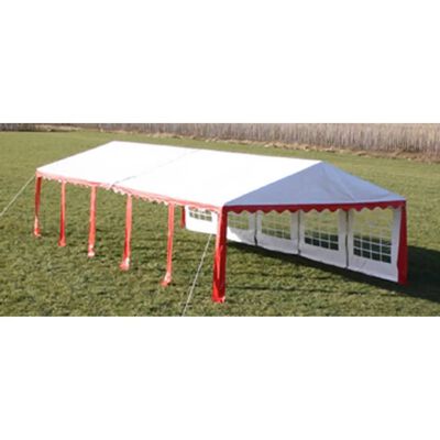 Panouri superioare/laterale pentru cort de petrecere 10x5 m roșu & alb