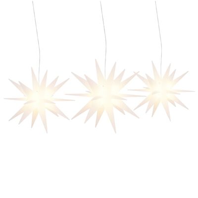 vidaXL Lumini de Crăciun cu LED-uri, 3 buc., alb, pliabil
