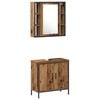 vidaXL Set de mobilier pentru baie 2 buc. Maro Lemn prelucrat