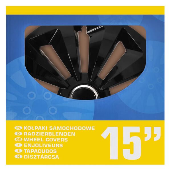 ProPlus Capace pentru roți "Fox", negru, 15" 4 buc