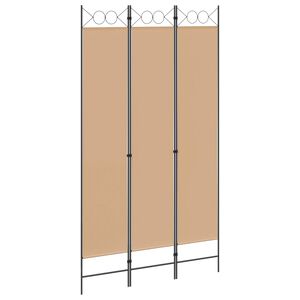 vidaXL Paravan de camere cu 3 panouri Bej 120 x 220 cm Țesătură
