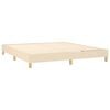 vidaXL Pat continental cu saltea, crem, 180x200 cm, textil
