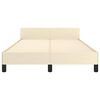 vidaXL Cadru de pat fără saltea cremă 120x190 cm piele artificială